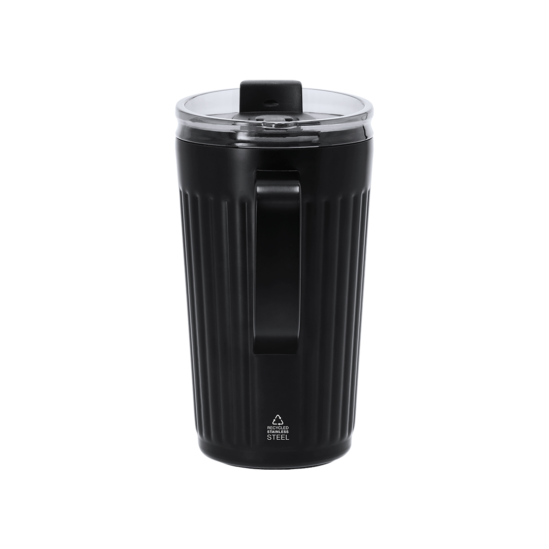 Taza térmica personalizada Korpla de acero inox reciclado con pajita de 350ml - Tazas y vasos personalizados - Regalo Promocional Personalizado - imagen 4