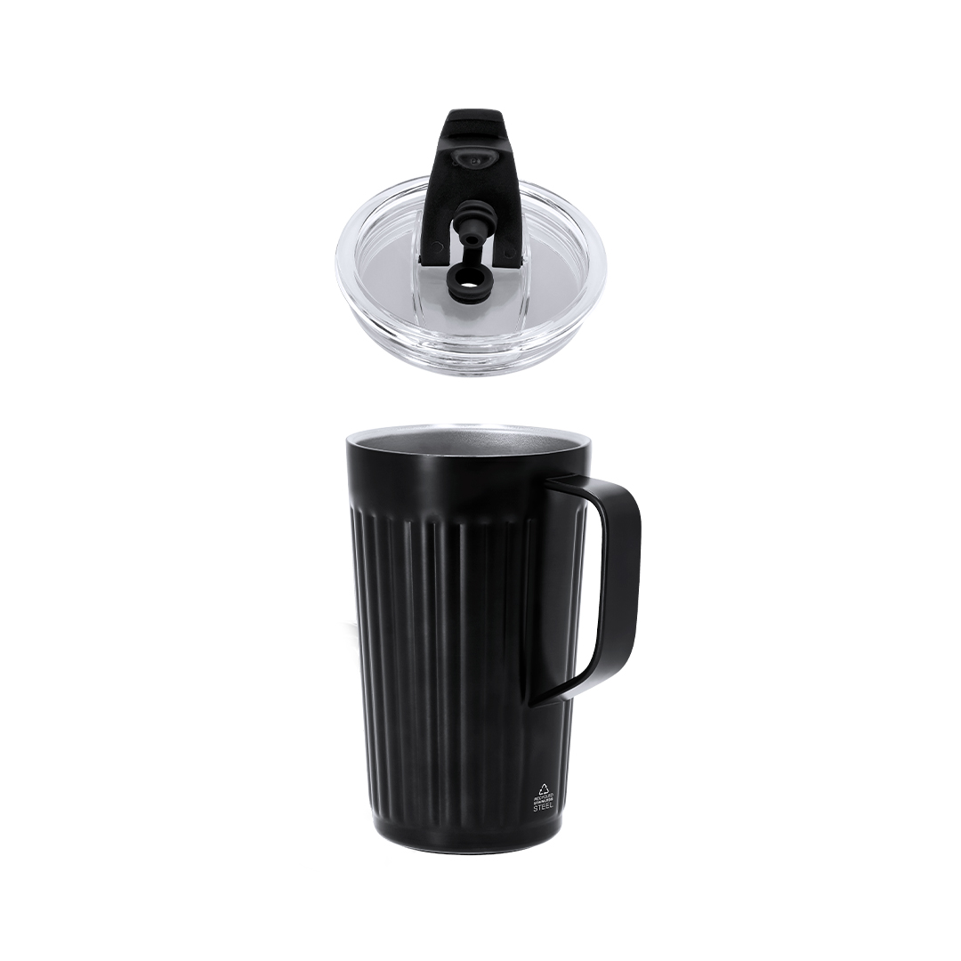 Taza térmica personalizada Korpla de acero inox reciclado con pajita de 350ml - Tazas y vasos personalizados - Regalo Promocional Personalizado - imagen 7