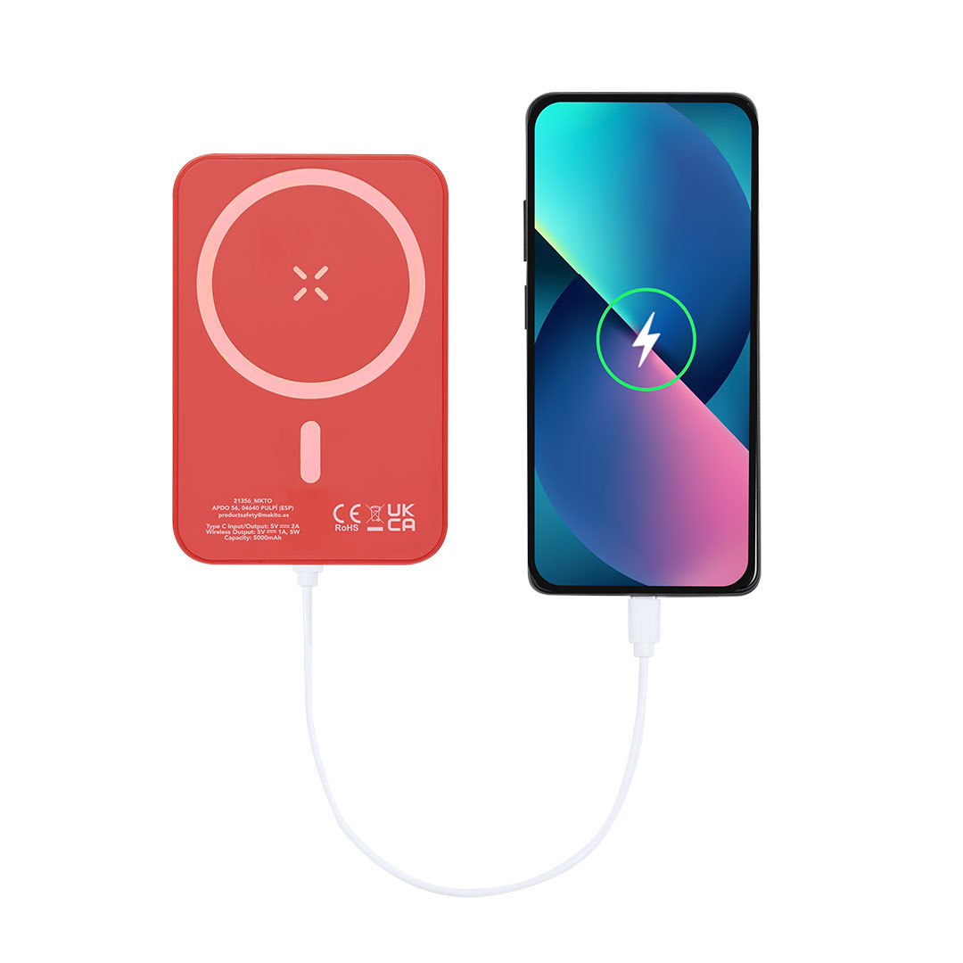 Power Bank personalizada Tudelak magnética de ABS gomoso de 5000mAh - Tecnología - Regalo Promocional Personalizado - imagen 5