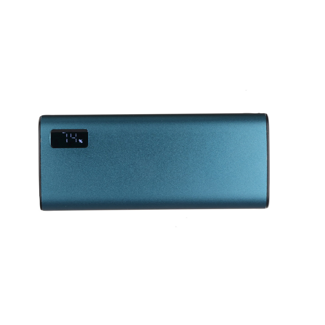 Power Bank personalizada Hampton de aluminio reciclado con pantalla de 10000mAh