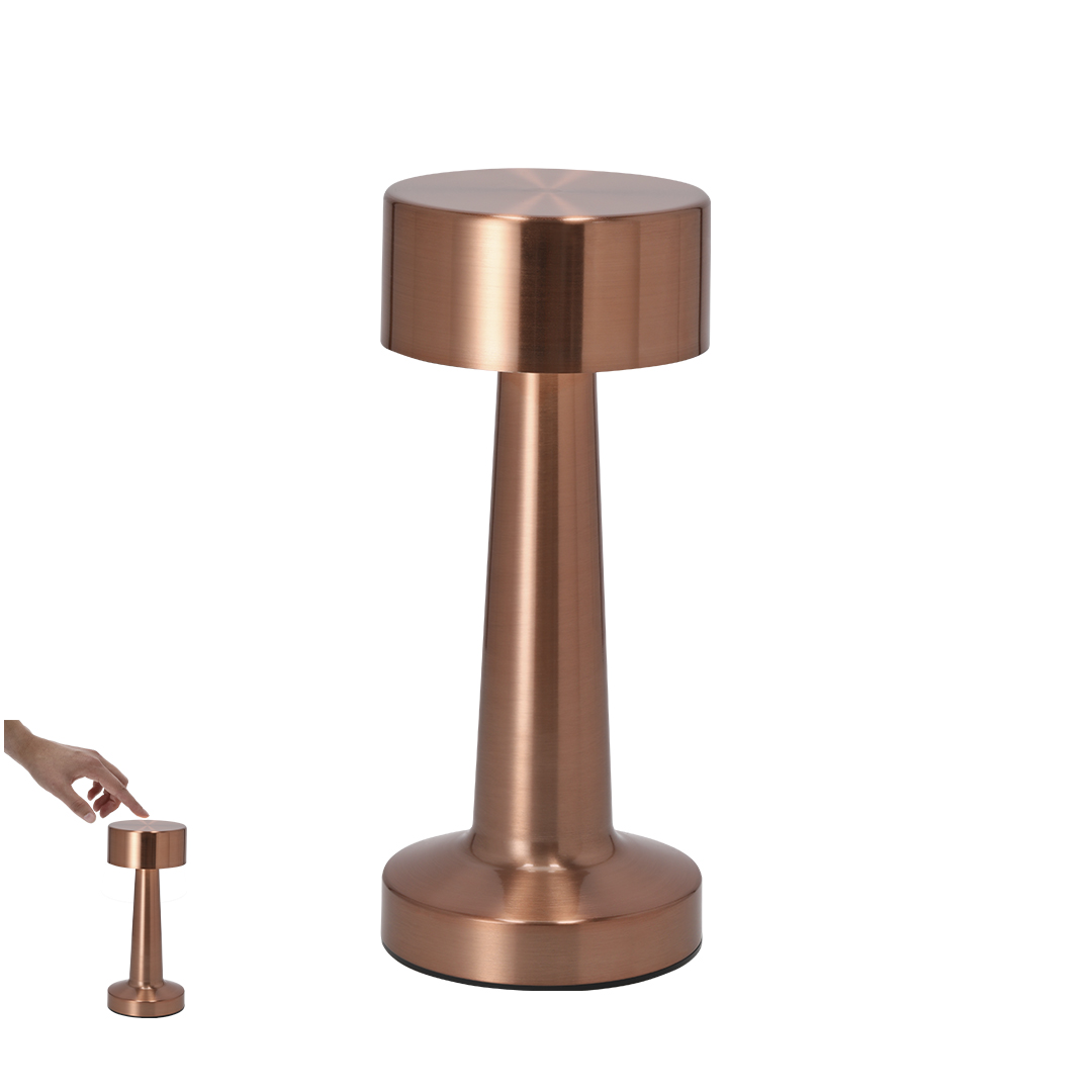 Lámpara personalizada Rosity diseño oro rosa con regulación táctil - Tecnología - Regalo Promocional Personalizado