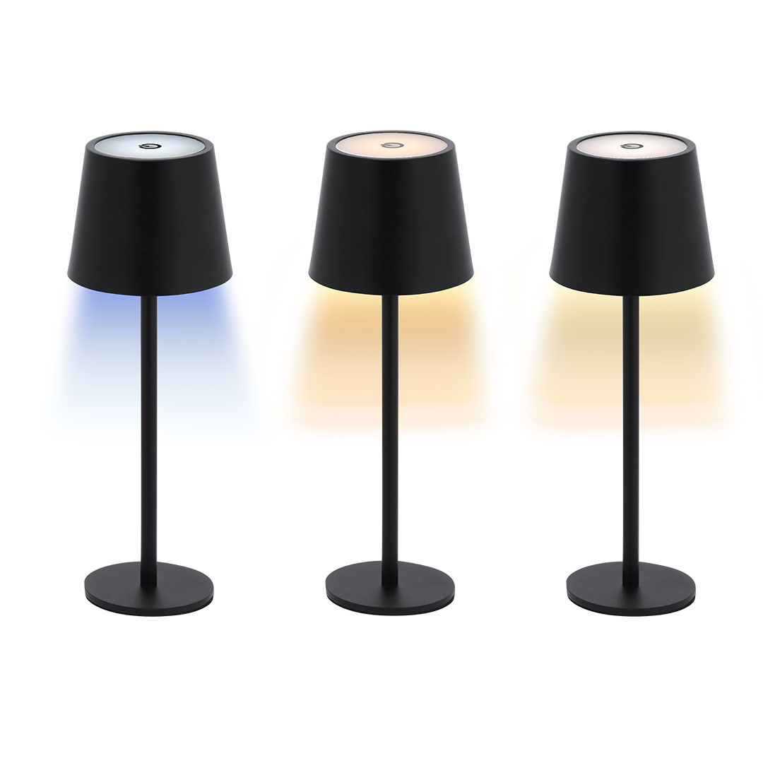 Lámpara personalizada Tanik diseño negro cromado con 48 LEDs - Tecnología - Regalo Promocional Personalizado - vista alternativa