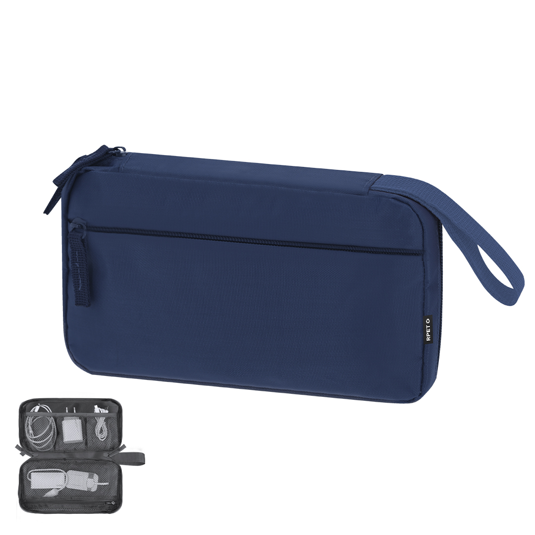 Estuche organizador personalizado Saldrick de RPET 900D para cables - Tecnología - Regalo Promocional Personalizado