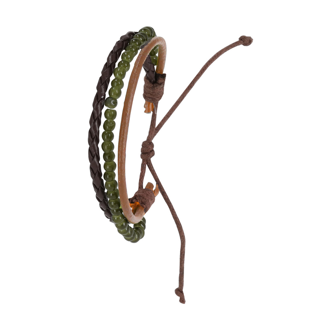 Pulsera personalizada Sonja de piel con cordones y cuentas de vidrio - Pulseras personalizadas - Regalo Promocional Personalizado - imagen 4