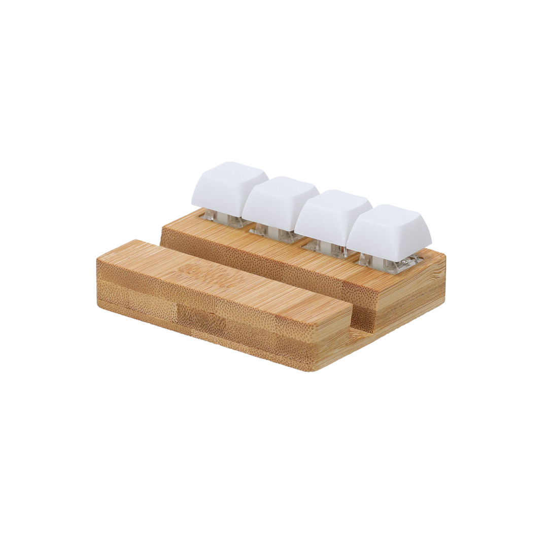 Soporte antiestrés personalizado Terap de bambú con teclas mecánicas