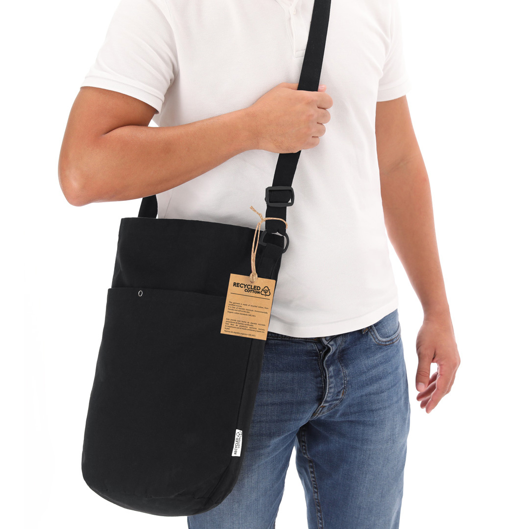 Bolsa personalizada Harkal cilíndrica de canvas reciclado - Porta todo - Regalo Promocional Personalizado - vista alternativa