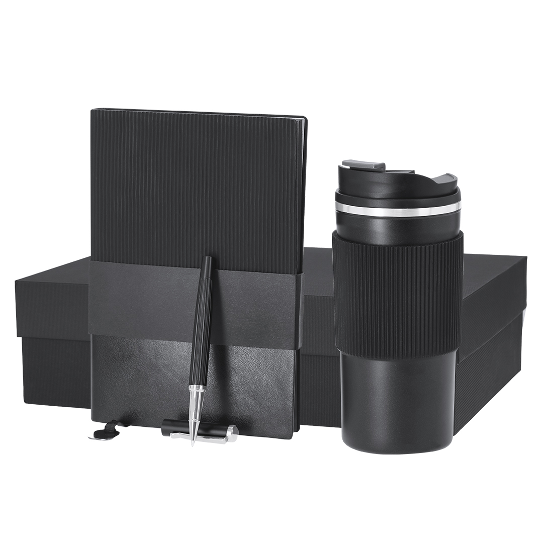 Set personalizado Mirka premium vaso térmico 470ml con bloc PU - Tazas y vasos personalizados - Regalo Promocional Personalizado