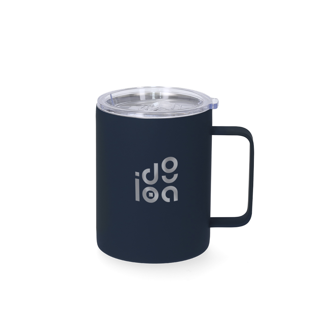 Taza térmica personalizada Adelax de acero inox con acabado caucho de 400ml - Tazas y vasos personalizados - Regalo Promocional Personalizado