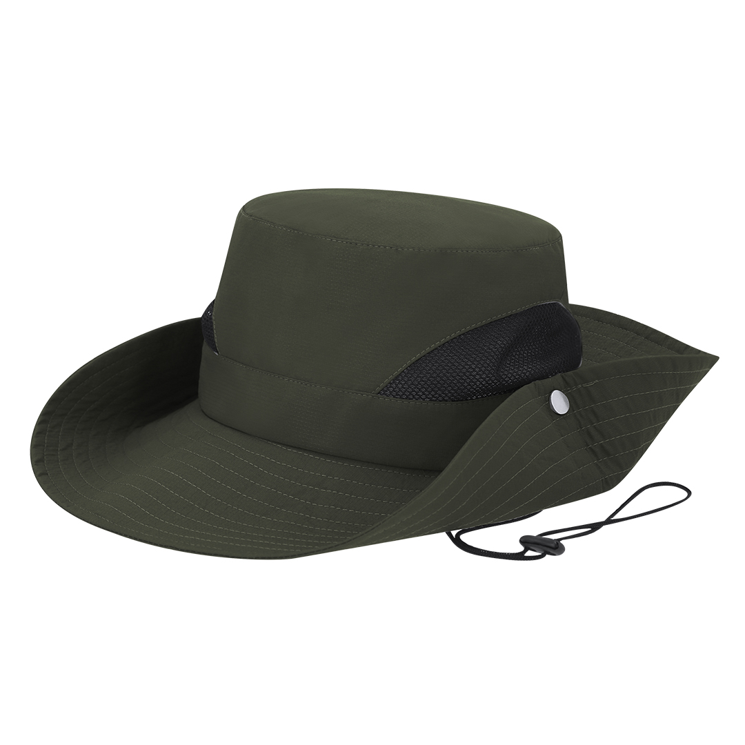 Gorro personalizado Tierney tipo safari de poliéster con rejillas de ventilación - Gorros personalizados - Regalo Promocional Personalizado - imagen 3