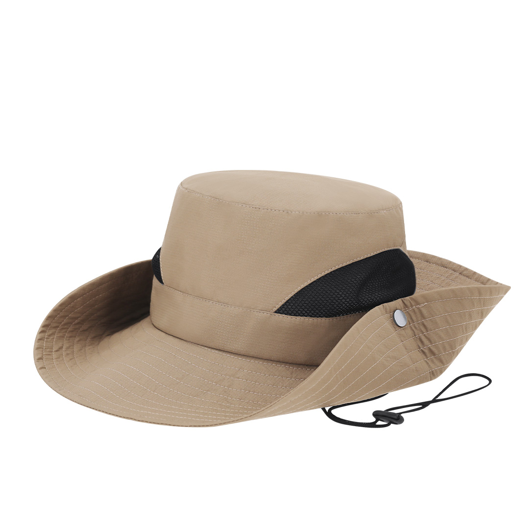 Gorro personalizado Tierney tipo safari de poliéster con rejillas de ventilación - Gorros personalizados - Regalo Promocional Personalizado