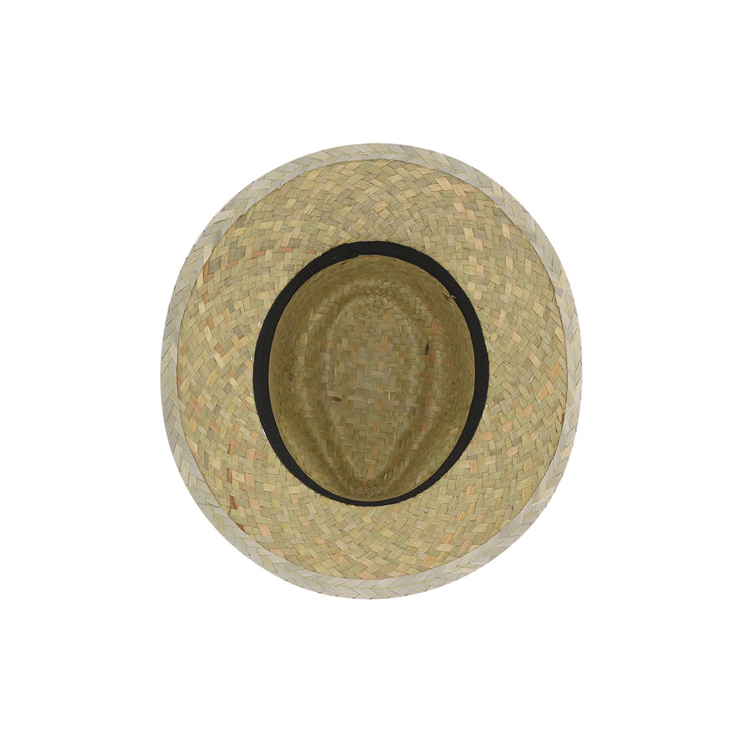 Sombrero de paja trenzada verde natural personalizado Freuler - Verano - Regalo Promocional Personalizado - imagen 3
