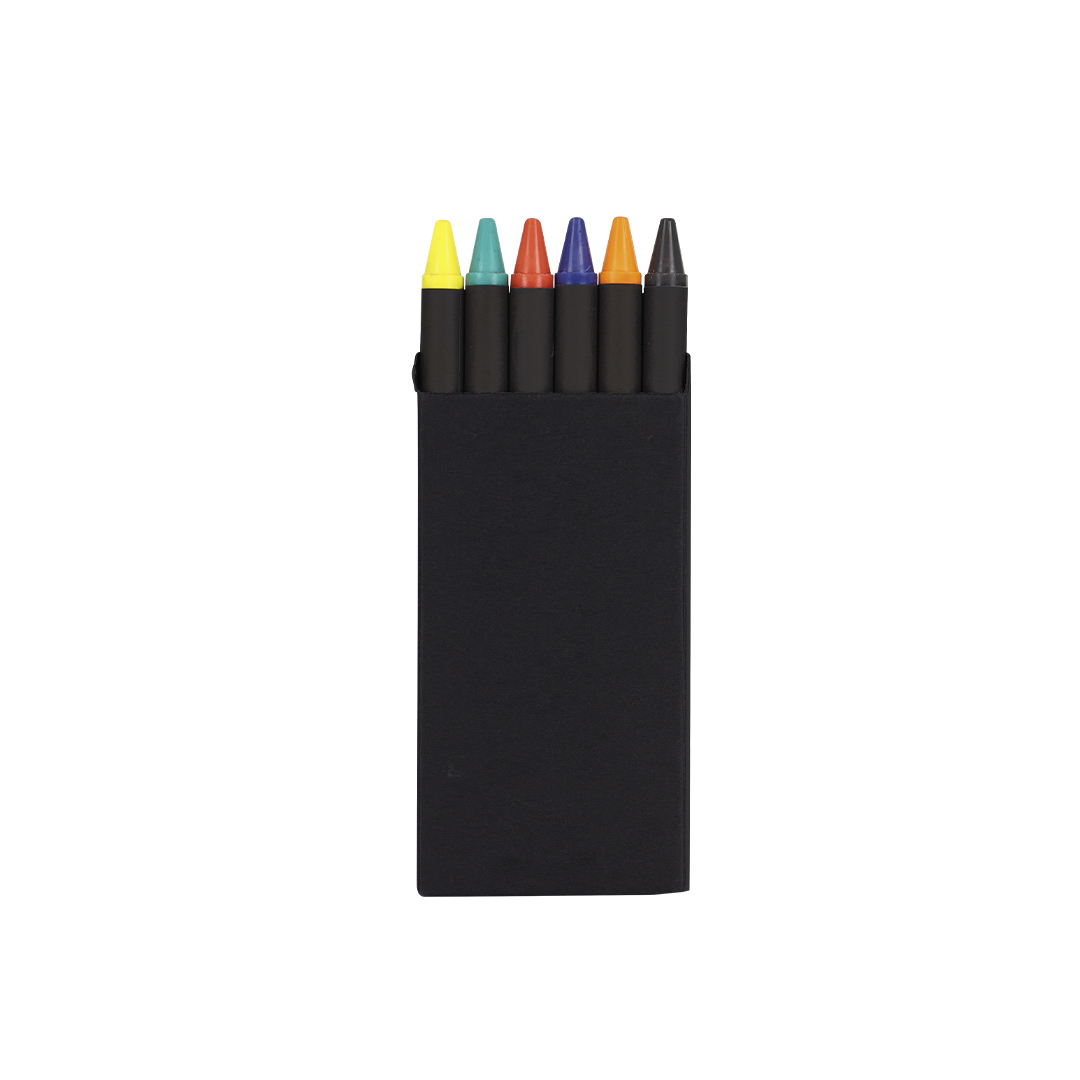 Caja de ceras personalizada Veseli de cartón reciclado - Lápices de colores personalizados - Regalo Promocional Personalizado