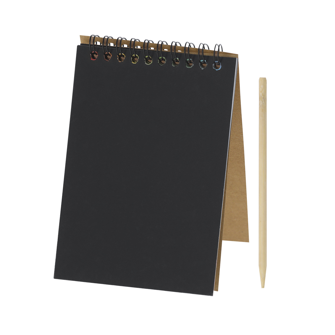 Libreta personalizada Madguire A6 de cartón reciclado para rascar - Set de escritura personalizados - Regalo Promocional Personalizado - imagen 3