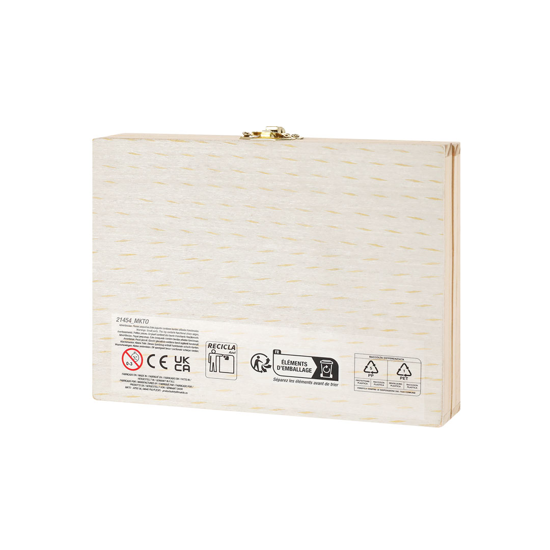 Estuche personalizado Lidner de madera con 24 piezas para colorear - Oficina - Regalo Promocional Personalizado - imagen 3