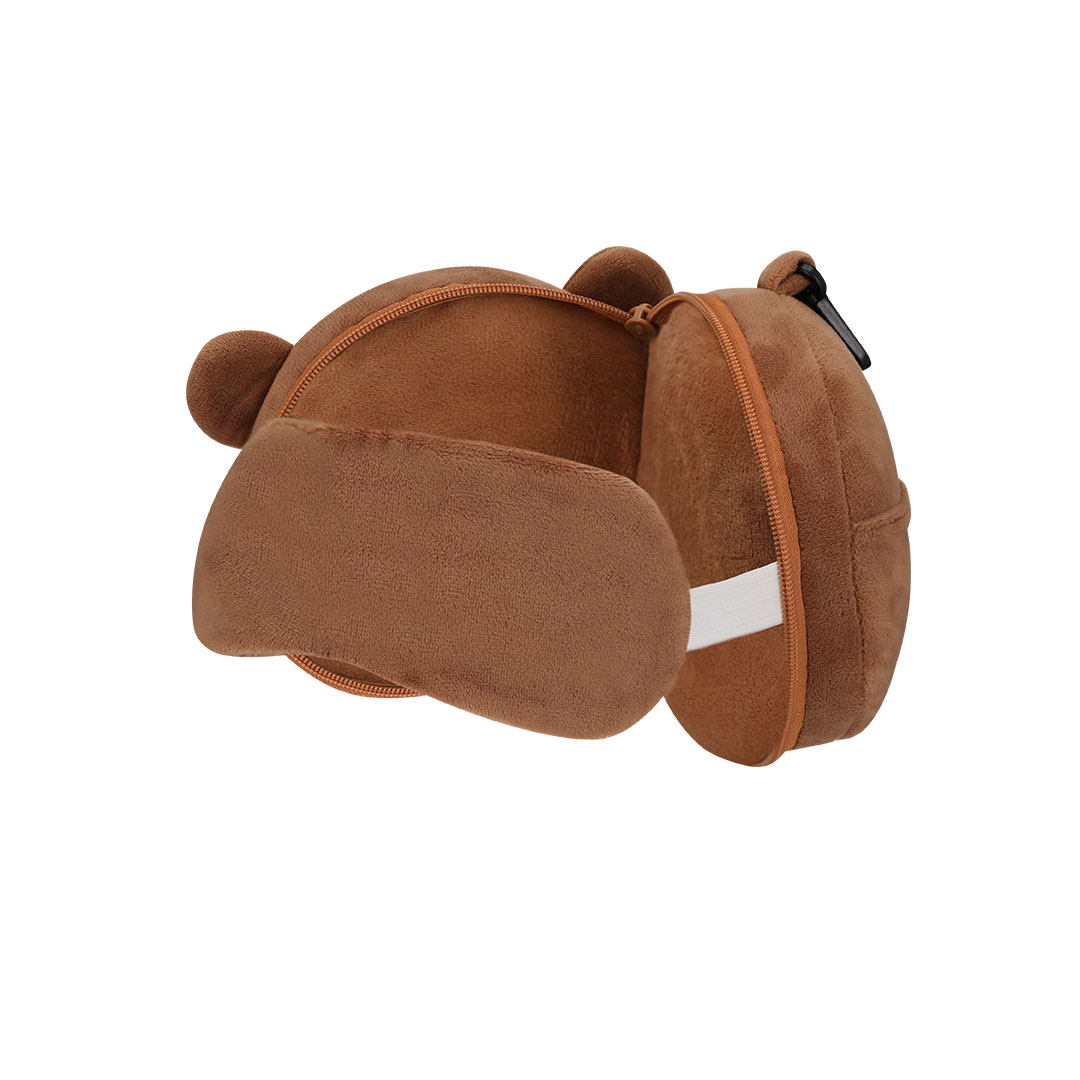 Almohadilla infantil Stanek RPET con antifaz divertido - Viaje - Regalo Promocional Personalizado - vista alternativa