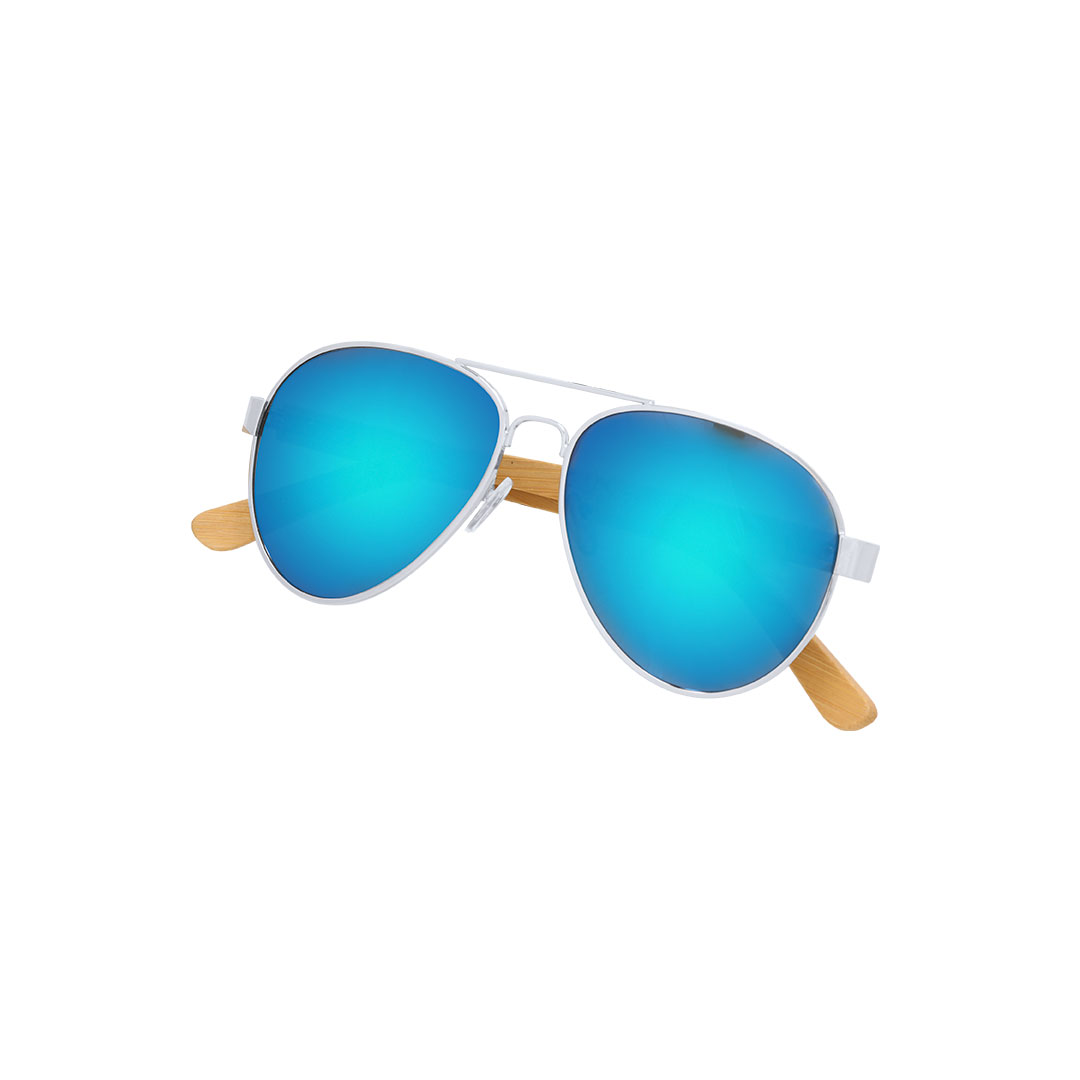Gafas de sol personalizadas Gunok de bambú y metal - Verano - Regalo Promocional Personalizado - vista alternativa