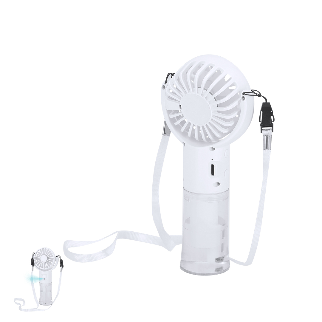 Ventilador vaporizador personalizado Youri con cuatro velocidades y depósito 20ml - Verano - Regalo Promocional Personalizado