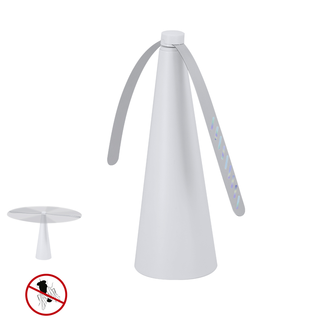 Ventilador antimoscas personalizado Zuriko con aspas UV plateadas - Verano - Regalo Promocional Personalizado