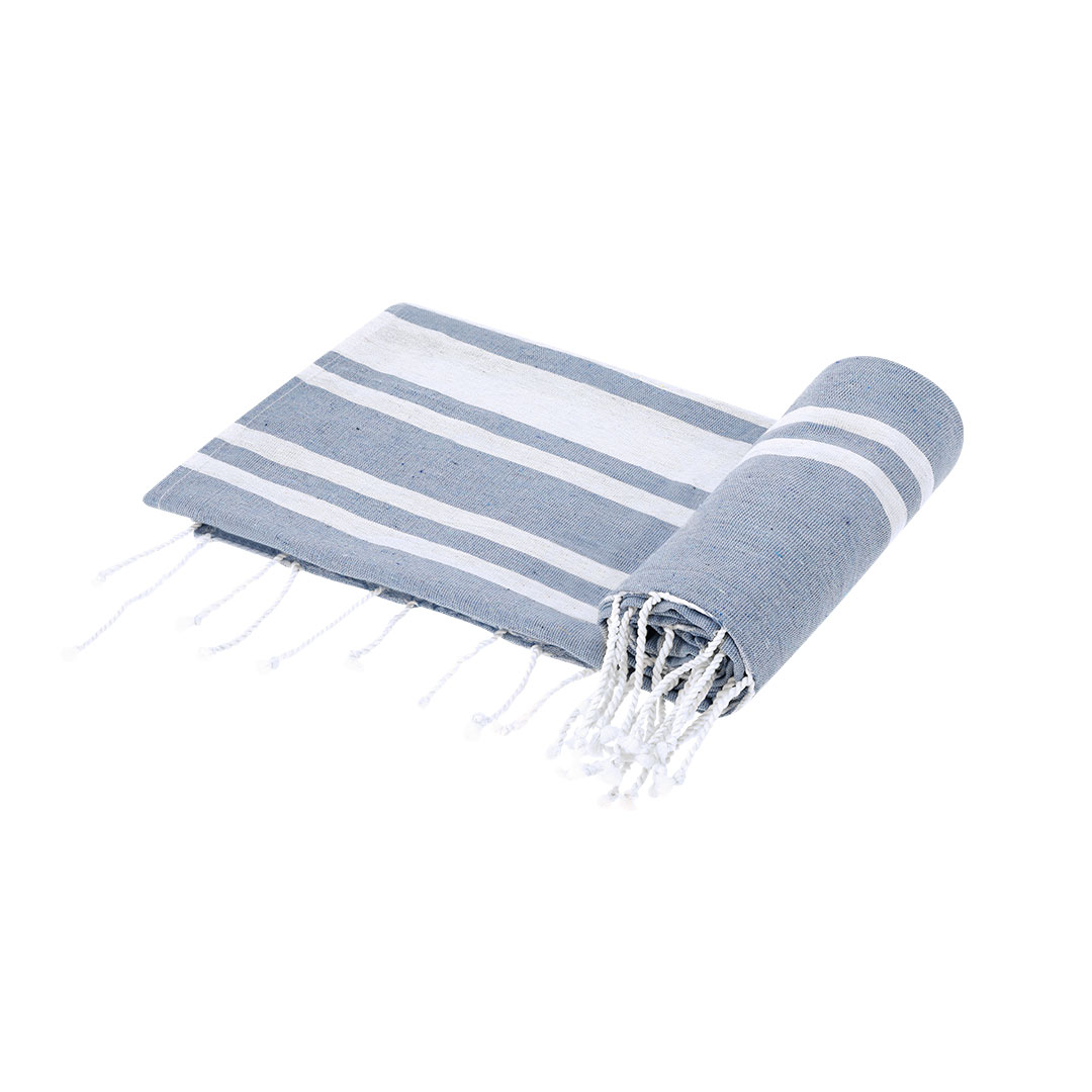 Pareo toalla personalizado Kissler de algodón y poliéster con flecos