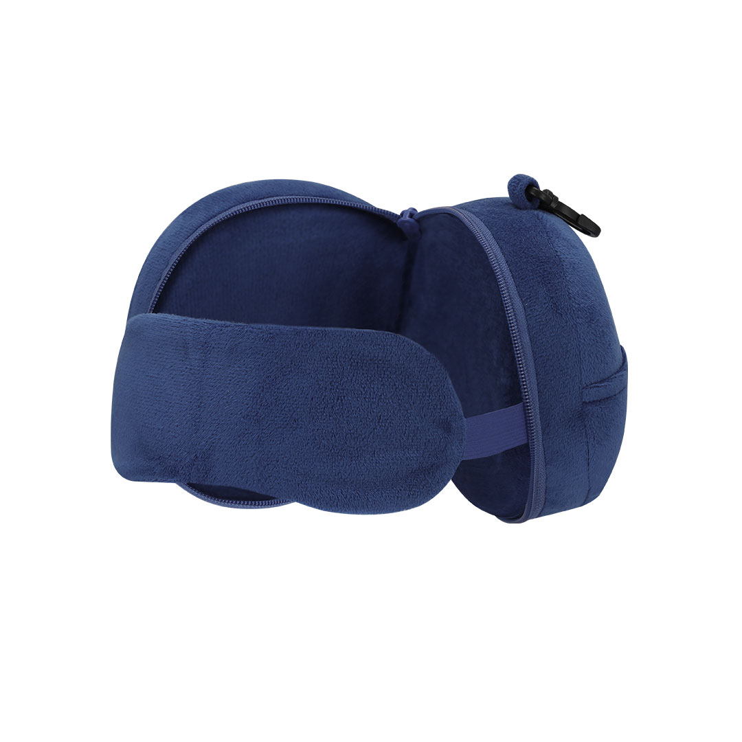 Almohadilla viaje Pansir RPET con antifaz integrado - Viaje - Regalo Promocional Personalizado - vista alternativa