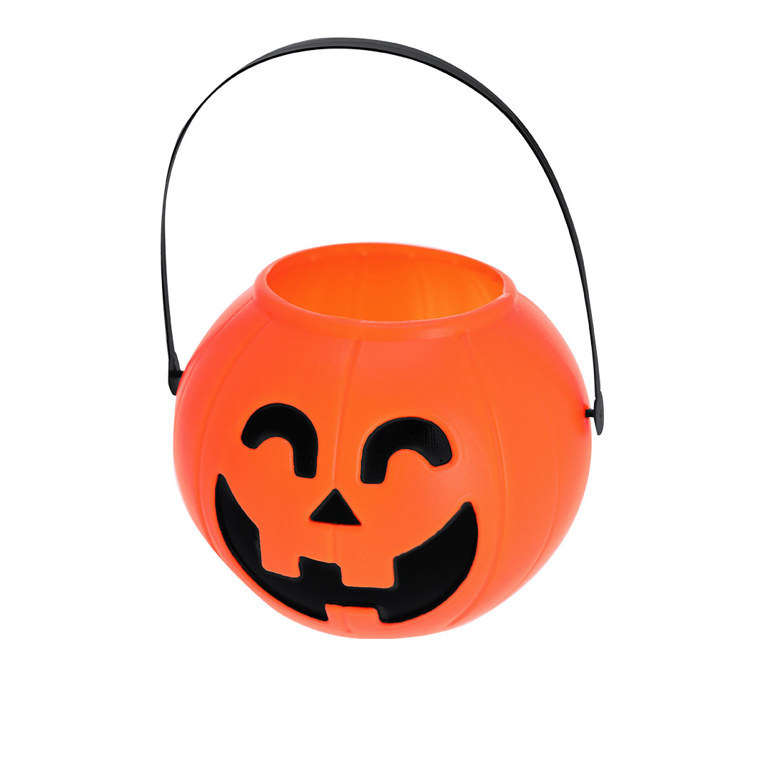 Cesta personalizada Halloween Cowel temática con diseño calabaza