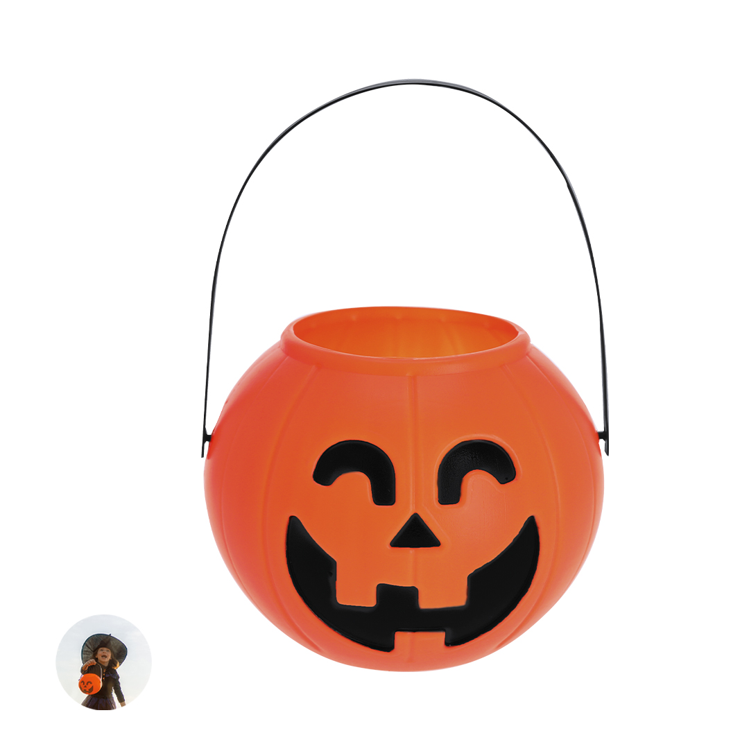 Cesta personalizada Halloween Cowel temática con diseño calabaza - Bolsas personalizadas - Regalo Promocional Personalizado