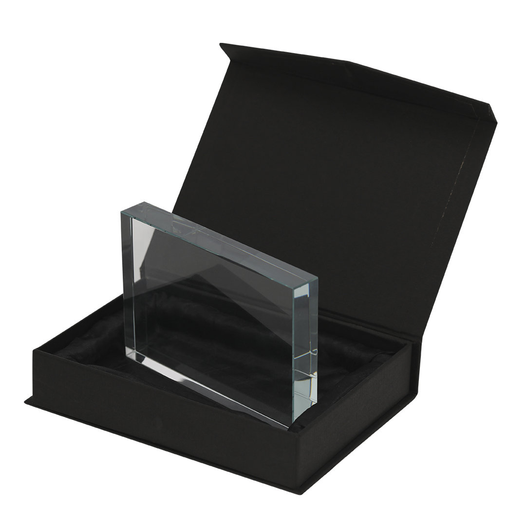 Placa personalizada Checken de cristal rectangular con estuche negro - Trofeos - Regalo Promocional Personalizado - imagen 3
