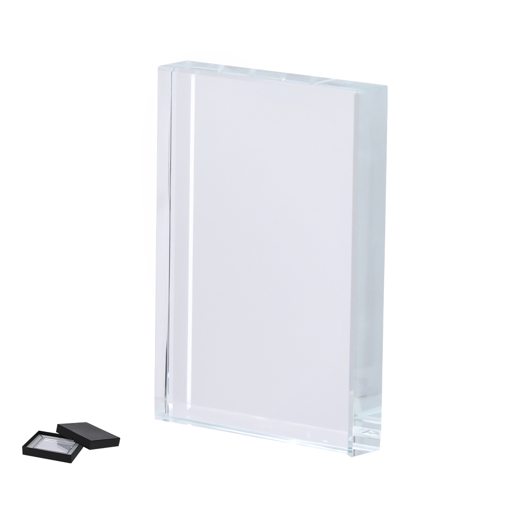 Placa personalizada Checken de cristal rectangular con estuche negro - Trofeos - Regalo Promocional Personalizado
