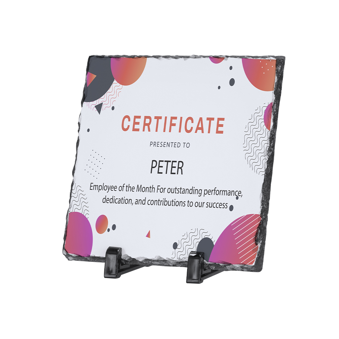 Placa personalizada sublimación Heysi de pizarra con soportes ABS - Trofeos - Regalo Promocional Personalizado - imagen 4