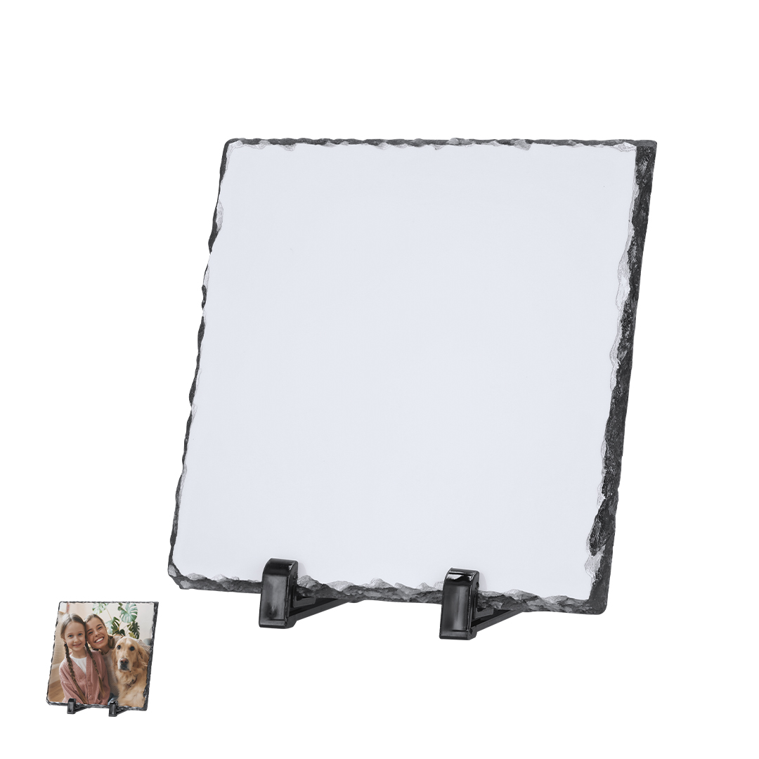 Placa personalizada sublimación Heysi de pizarra con soportes ABS - Trofeos - Regalo Promocional Personalizado