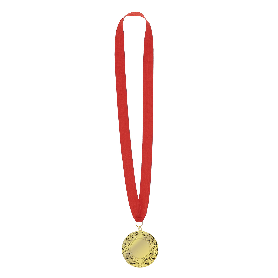 Medalla personalizada Binea metálica dorada 7cm con relieve - Trofeos - Regalo Promocional Personalizado