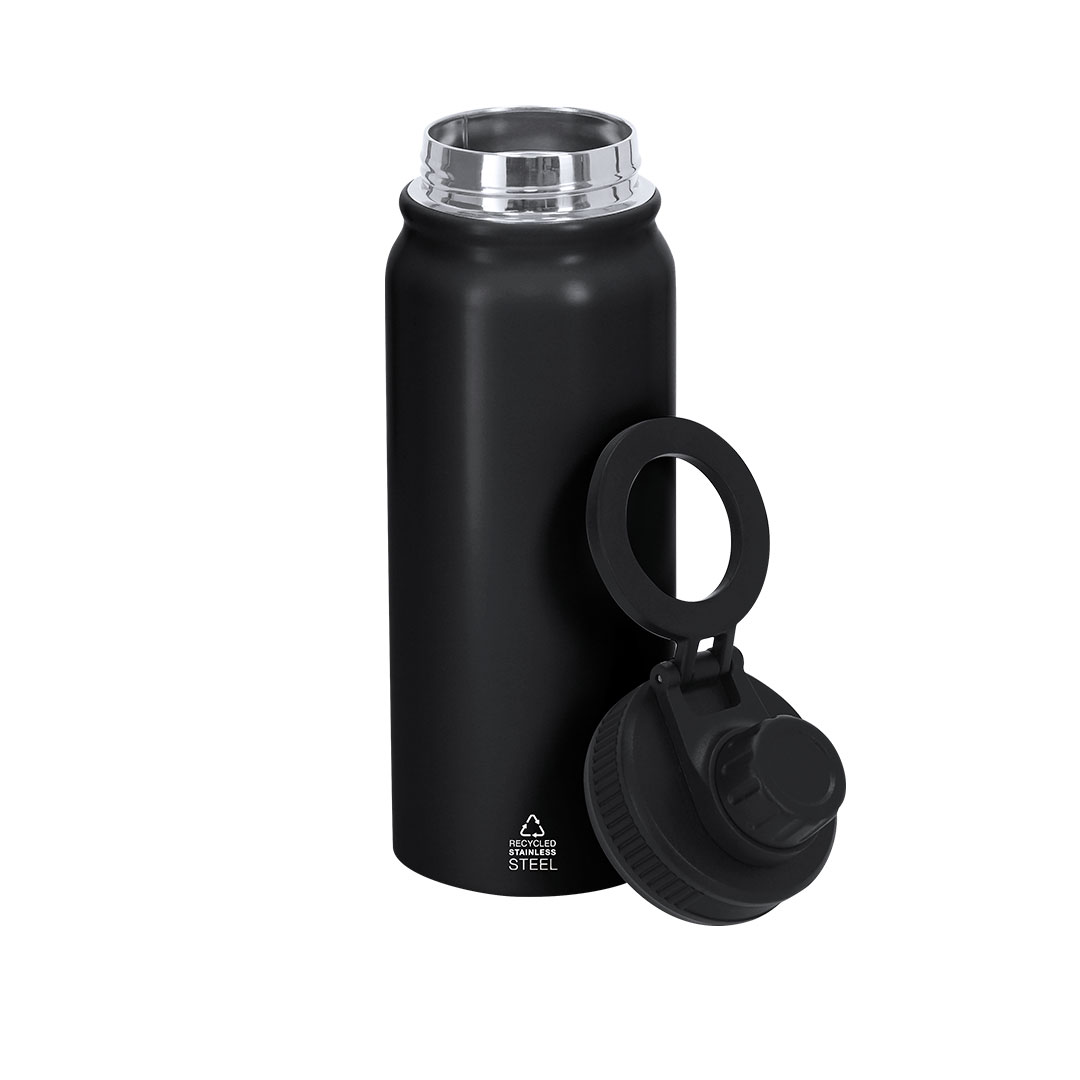 Bidón personalizado Térmico Stork de 600ml en acero reciclado con soporte magnético giratorio - Termos personalizados - Regalo Promocional Personalizado - imagen 3