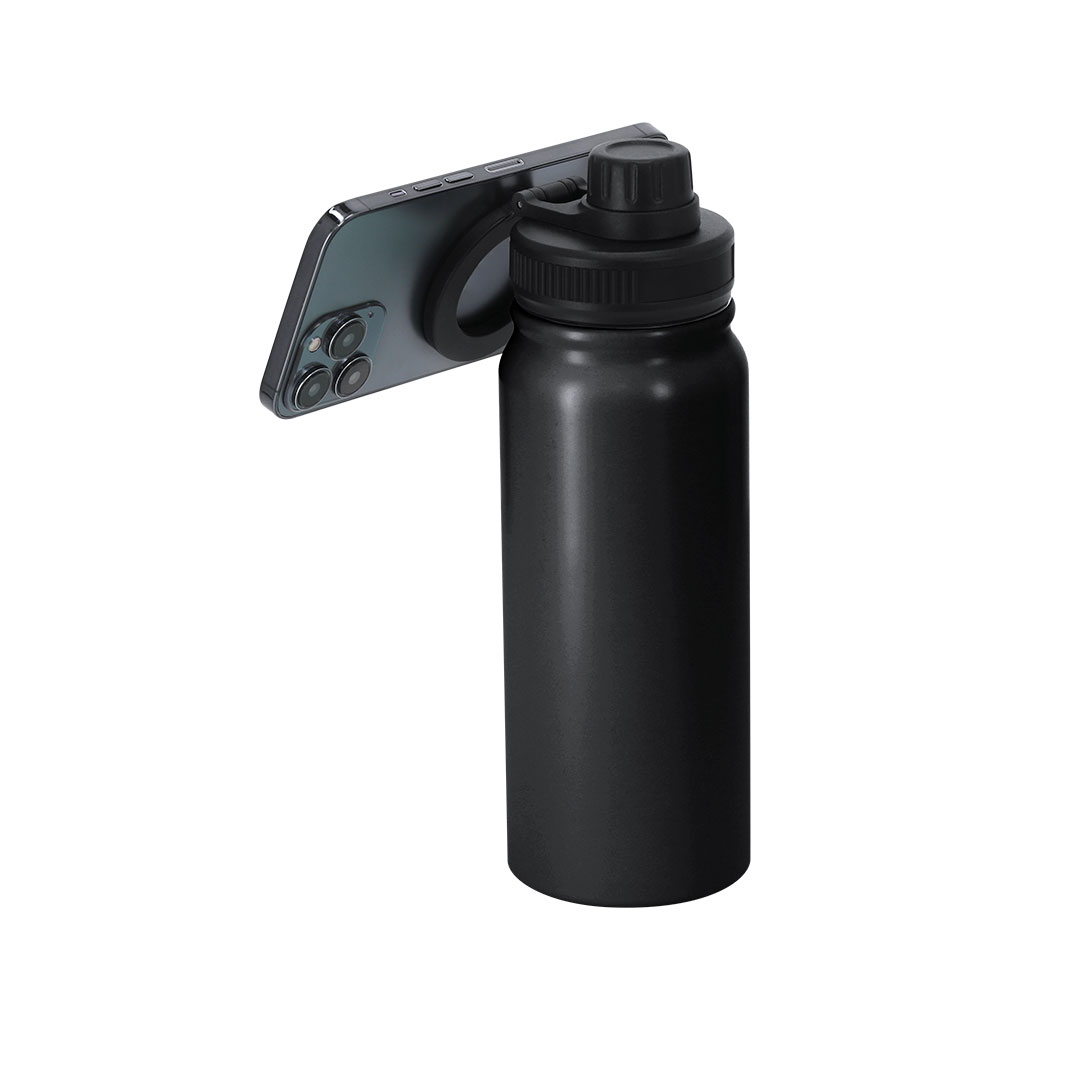 Bidón personalizado Térmico Stork de 600ml en acero reciclado con soporte magnético giratorio - Termos personalizados - Regalo Promocional Personalizado - imagen 4