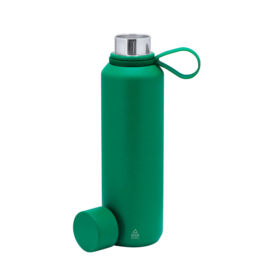 Bidón personalizado Térmico Yomar de 630ml en acero reciclado con asa de silicona - Termos personalizados - Regalo Promocional Personalizado - vista alternativa