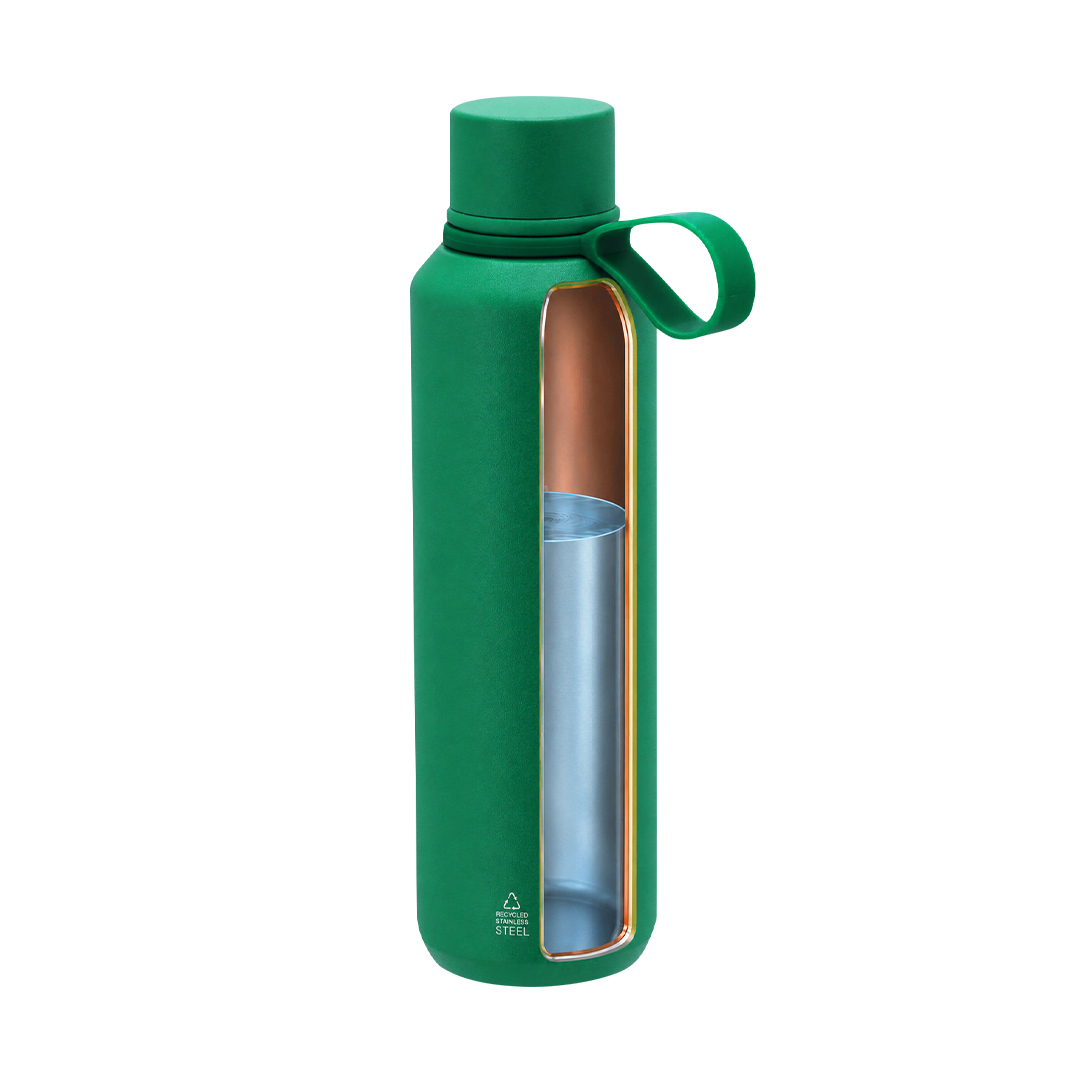 Bidón personalizado Térmico Yomar de 630ml en acero reciclado con asa de silicona - Termos personalizados - Regalo Promocional Personalizado - imagen 7