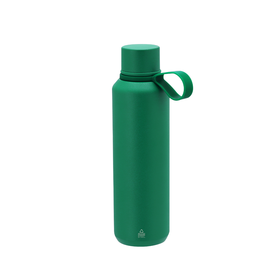 Bidón personalizado Térmico Yomar de 630ml en acero reciclado con asa de silicona - Termos personalizados - Regalo Promocional Personalizado