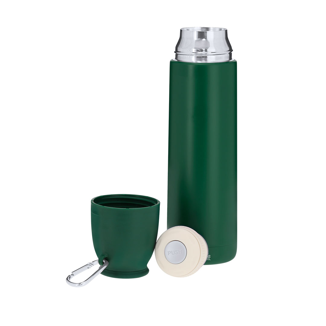 Set termo personalizado Clorin de acero inox reciclado con taza de 500ml