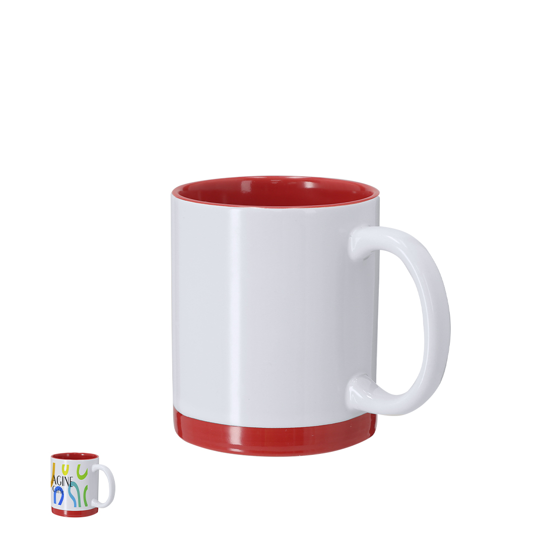 Taza de sublimación personalizada Rayar de cerámica bicolor de 350ml - Tazas y vasos personalizados - Regalo Promocional Personalizado