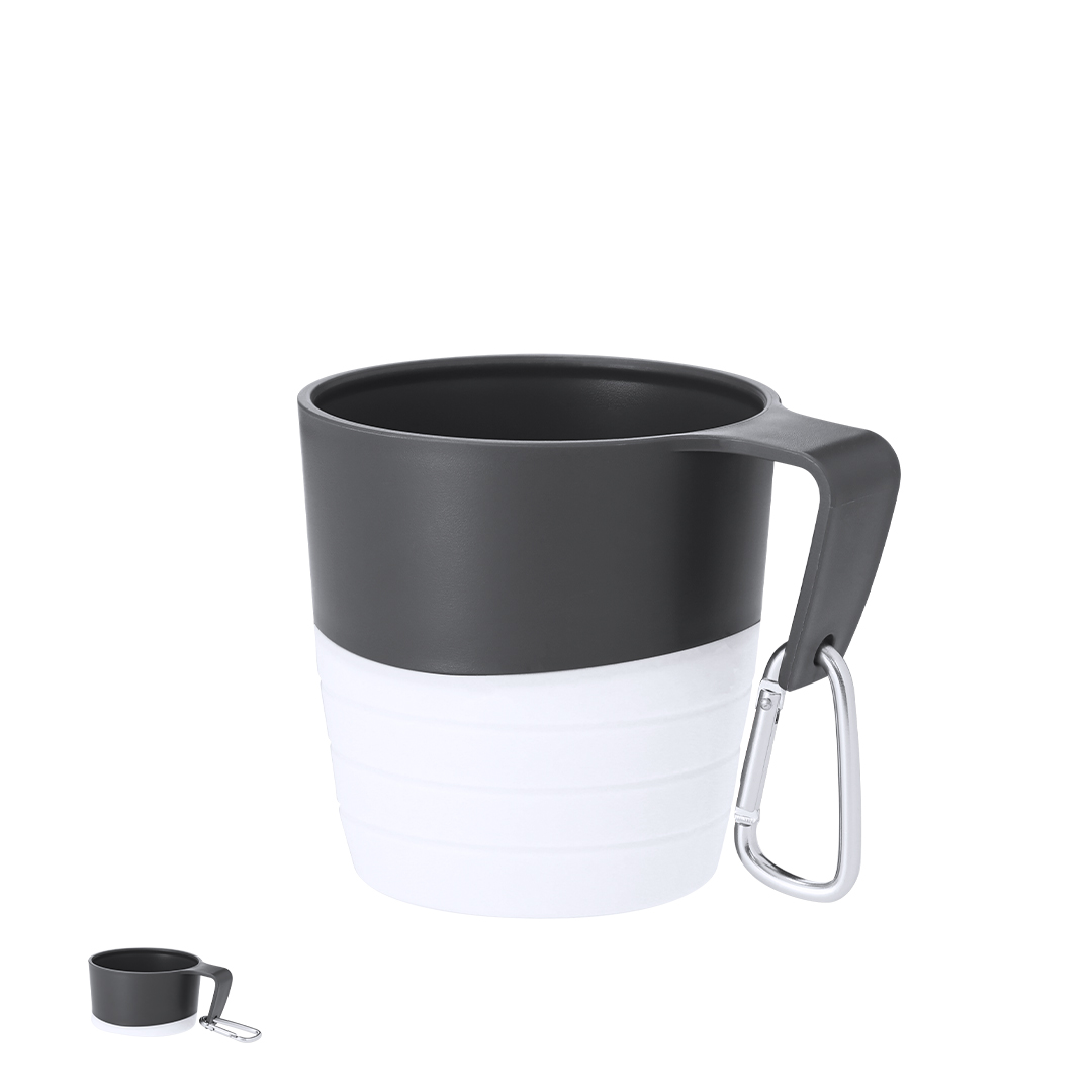 Taza plegable personalizada Mibar de silicona de 340ml con mosquetón - Tazas y vasos personalizados - Regalo Promocional Personalizado