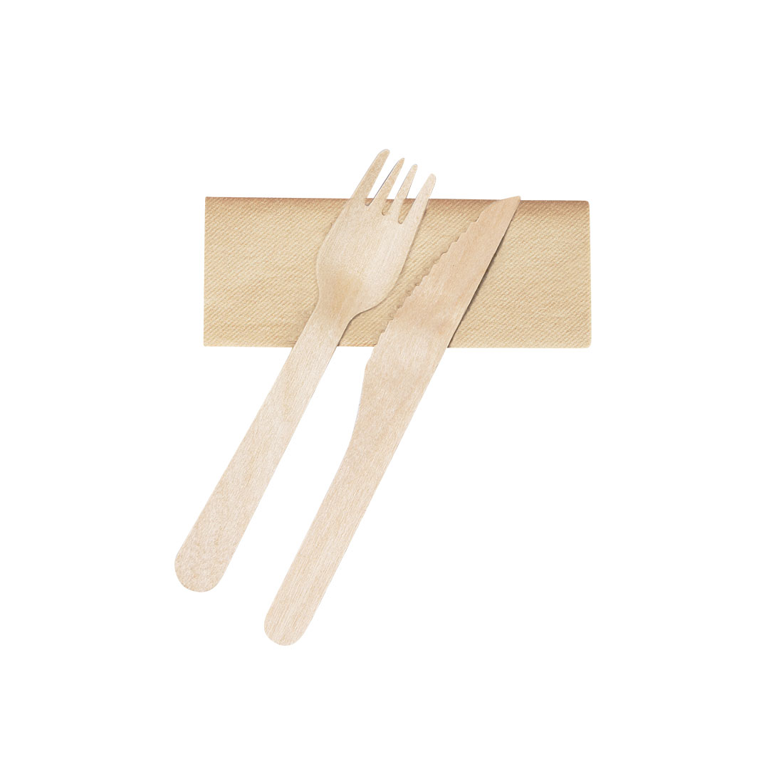 Set cubiedos personalizado Kumix de madera natural 3 en 1 - Packs de regalo personalizado - Regalo Promocional Personalizado - vista alternativa