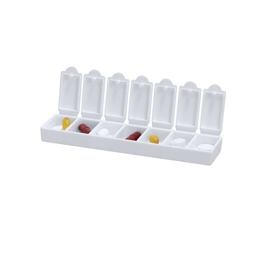 Pastillero personalizado Keyon semanal PP blanco libre BPA