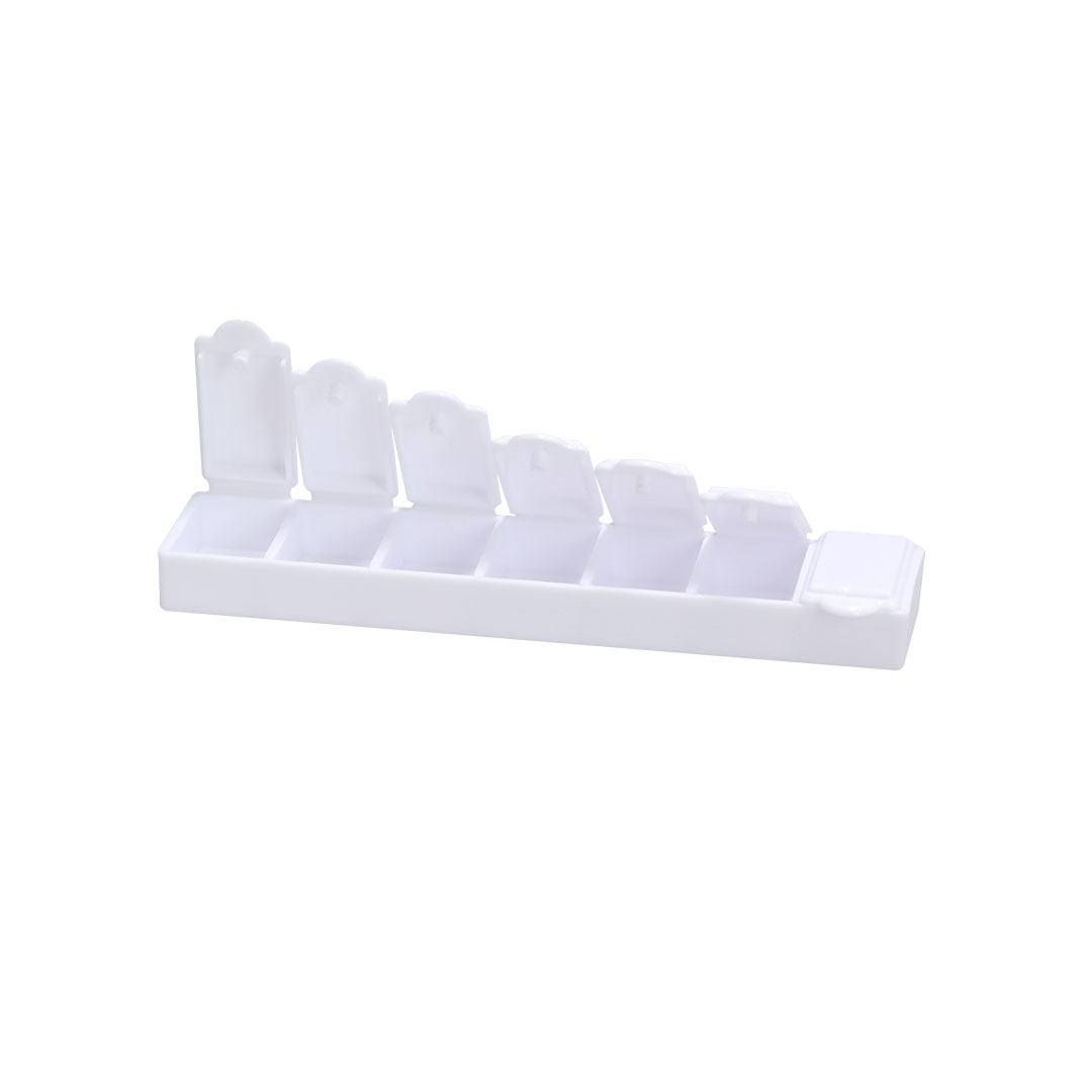 Pastillero personalizado Keyon semanal PP blanco libre BPA - Pastilleros personalizados - Regalo Promocional Personalizado - vista alternativa