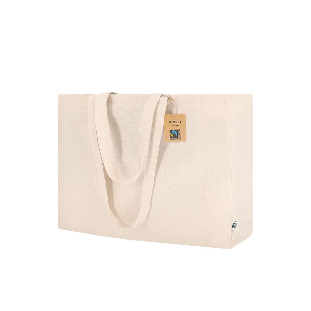 Bolsa personalizada Kimich Fairtrade de algodón con fuelle