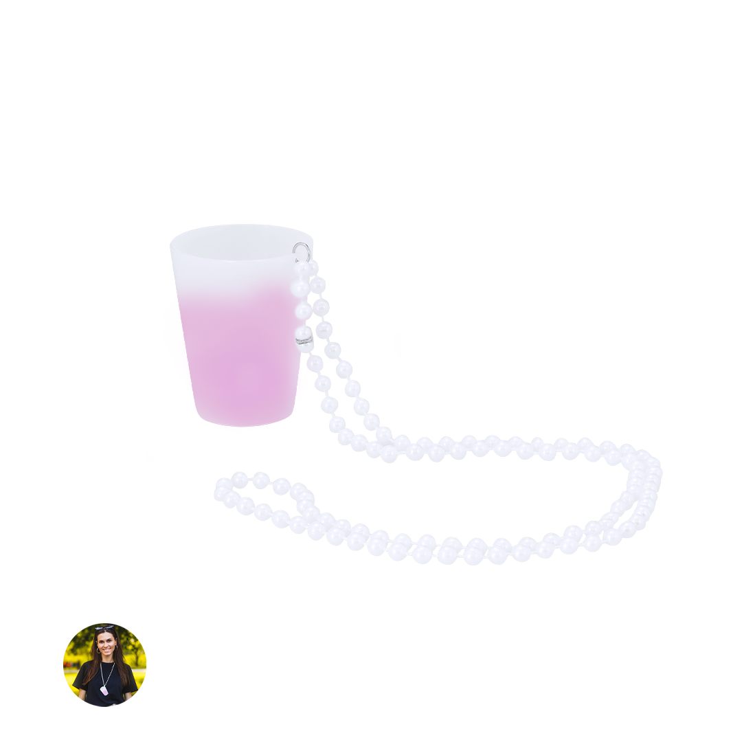 Vaso chupito personalizado Bolten con LEDs y cordón de 50ml - Tazas y vasos personalizados - Regalo Promocional Personalizado