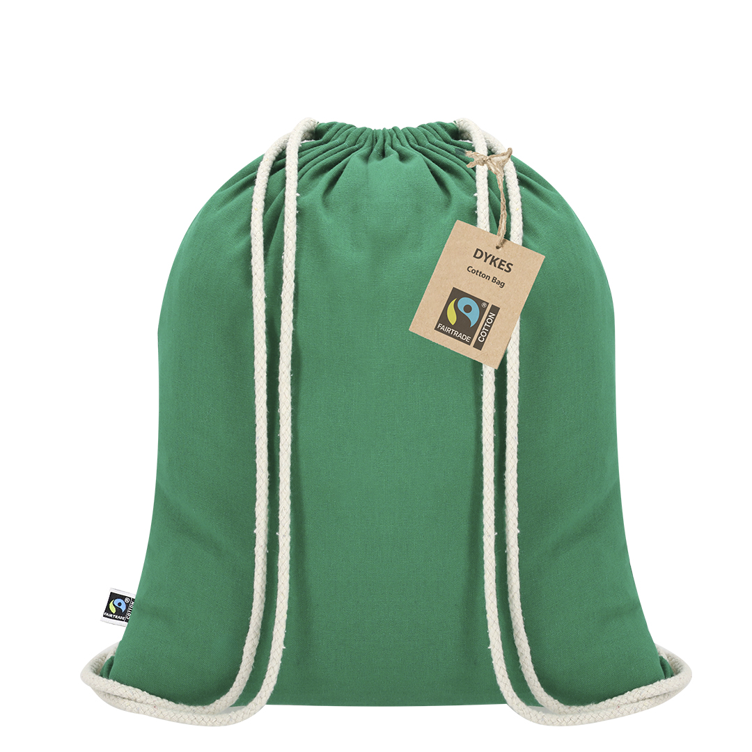 Mochila personalizada Dykes Fairtrade de algodón 140g certificada - Mochilas personalizadas - Regalo Promocional Personalizado