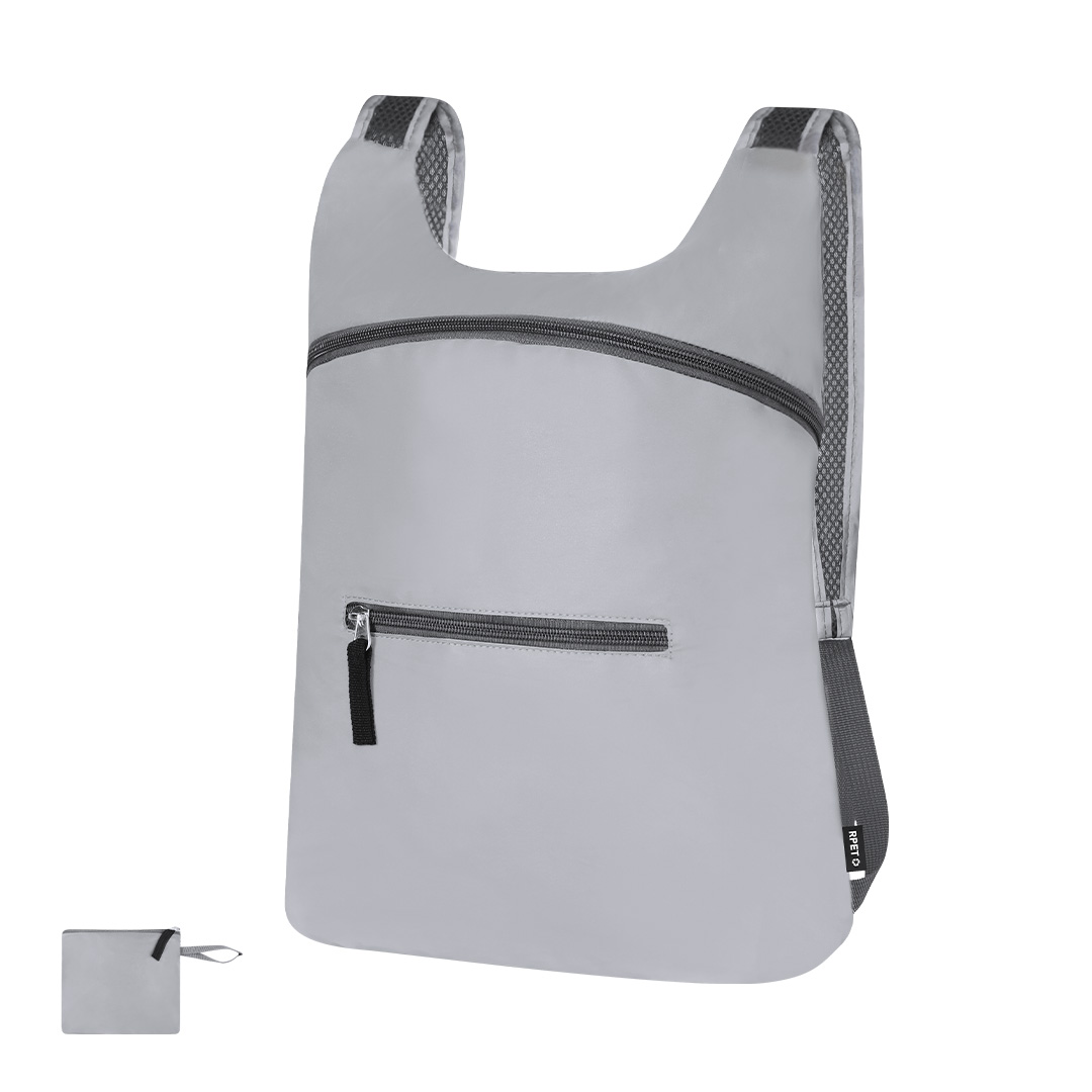Mochila plegable personalizada Cladox de RPET reflectante con visibilidad nocturna - Mochilas personalizadas - Regalo Promocional Personalizado