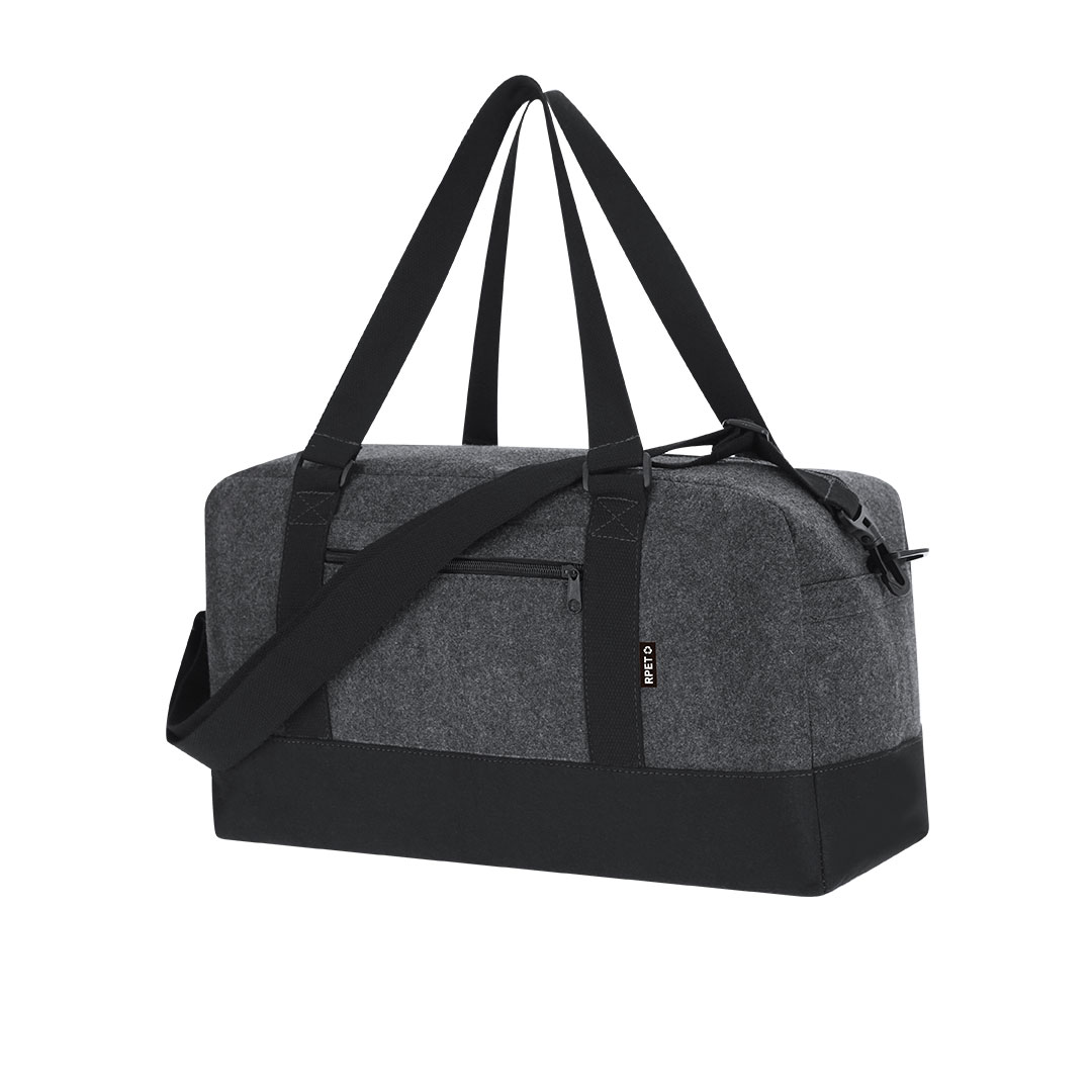 Bolso personalizado Yusof de fieltro RPET con base negra