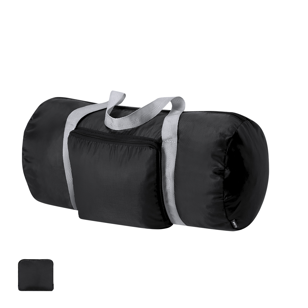 Bolso plegable personalizado Pesk de RPET 290T con mosquetón - Viaje - Regalo Promocional Personalizado
