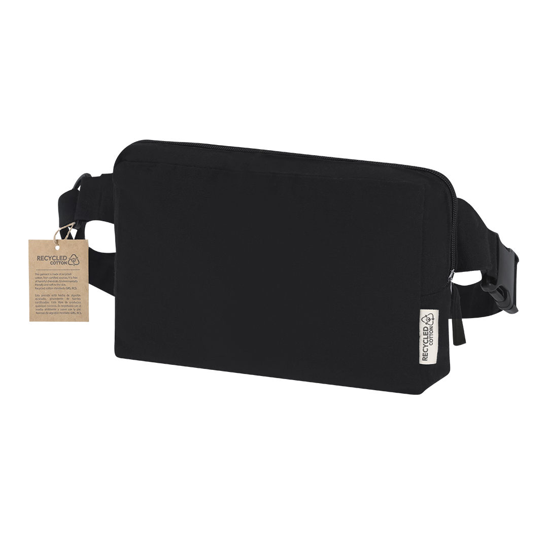 Riñonera bandolera personalizada Koban rectangular de algodón reciclado