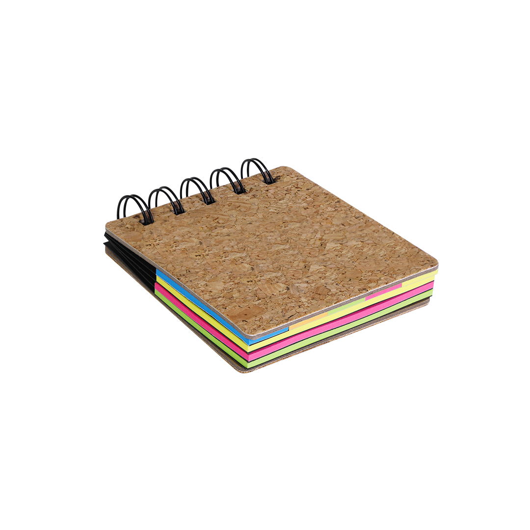 Bloc de notas personalizado Terny de corcho natural con adhesivas - Oficina - Regalo Promocional Personalizado